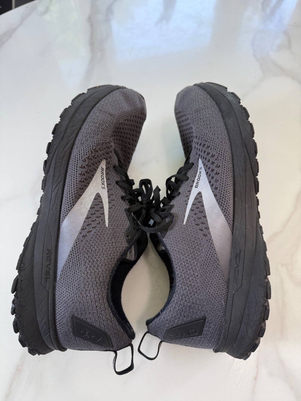 Brooks Gray and Black Mesh Running Shoes - Picture 9 of 9